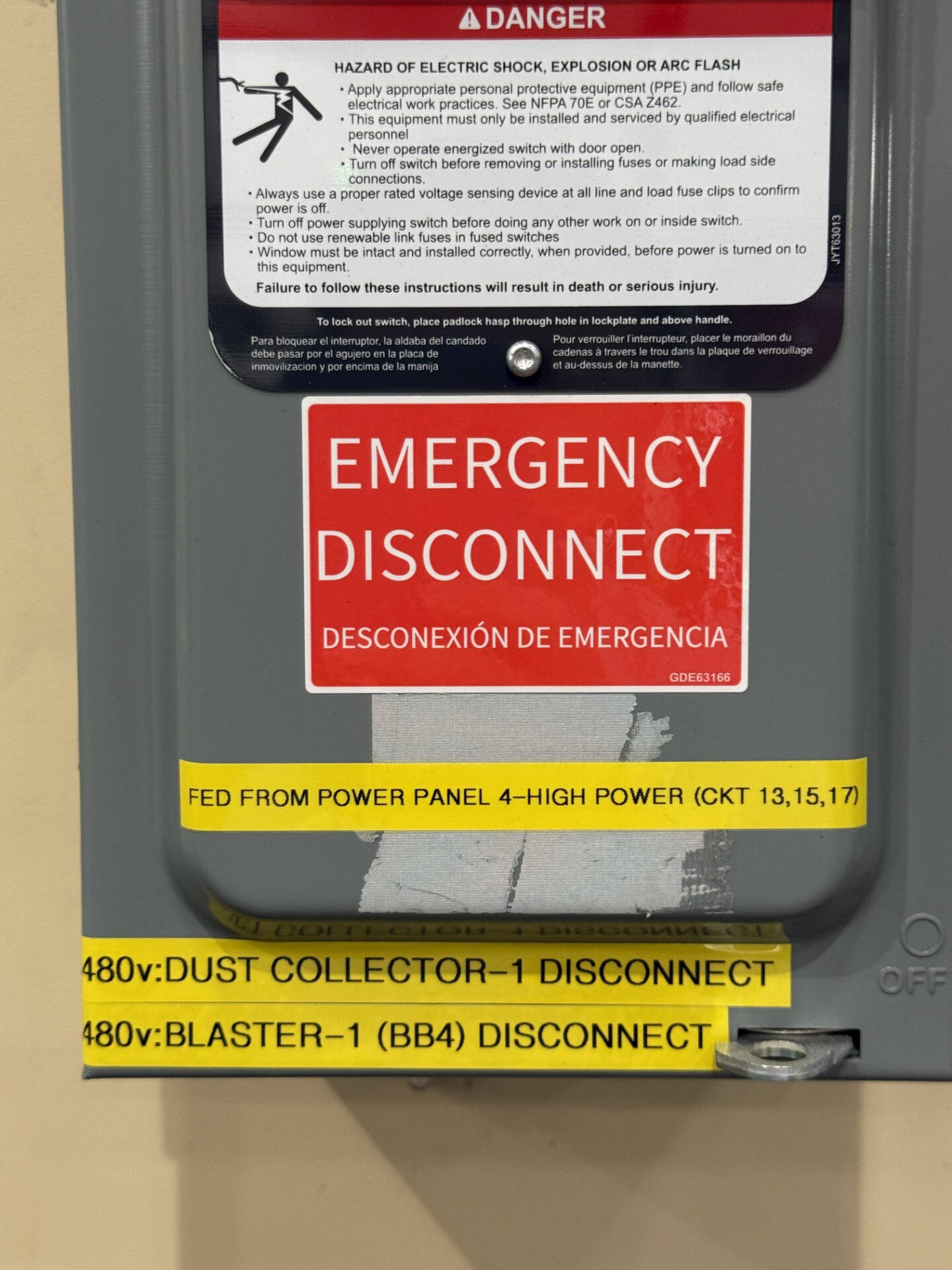Safety signage developed by GVSU OSH students